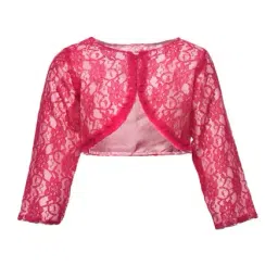 A Little Fable Kids Pink Lace Pattern Shrug-picture-38