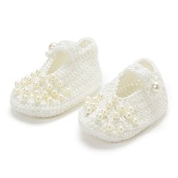 Funkrafts Crochet Designed And Pearl Embellished Booties - White-picture-43