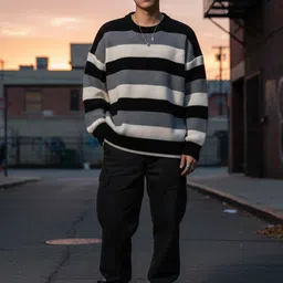 HERE&NOW Men Long Sleeves Round Neck Pullover Sweater-picture-11