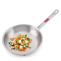 HAZEL Triply Stainless Steel Induction Bottom Fry Pan With Steel Lid, 2 Litre, 28 cm image 2