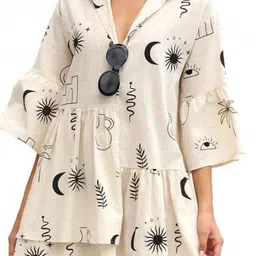 Miss Mosa By Akanksha Off White Rubeya Breezy Summer Dress image 3