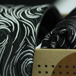 Tossido Men Abstract Necktie & Pocket Square Gift Set Comes with a box image 2