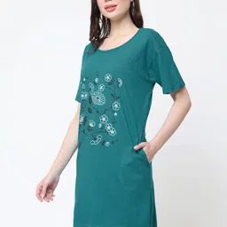 YOZZ BY Women Floral 2 Printed Pockets 1 T-shirt image 3