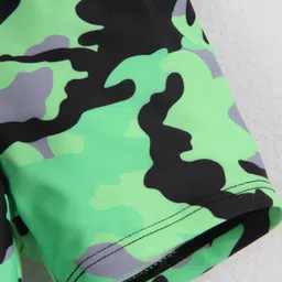 Mark & Mia Half Raglan Sleeves Two Piece Swimsuit With Camouflage Print - Green & Black image 4