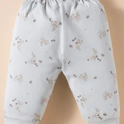 Zero Interlock Knit Full Sleeves Co-ords Night Suit With Animal Print - Silver image 5