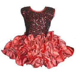 kids fashion hub Floral Print Georgette Fit & Flare Dress-picture-26