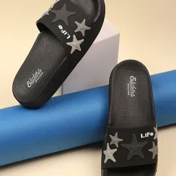 WELCOME Women W STAR Black Slides image 1