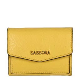 SASSORA Lyla Yellow Leather Wallet image 1