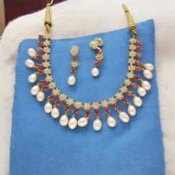 Sri Jagdamba Pearls Ekaaksh Pearl Necklace Set-picture-41
