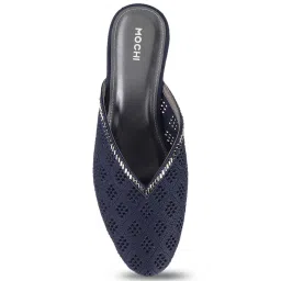Mochi Women's Blue Mule Shoes image 3