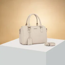 Forever Glam by Pantaloons Light Beige Textured Handbag image 1