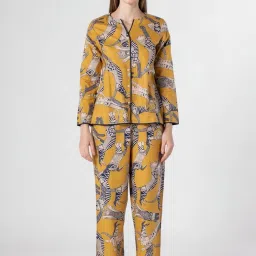 SAY Yellow Printed Pyjamas Set image 1