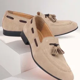 Fausto Men's Light Brown Boat Shoes image 1