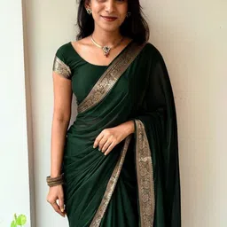 Anouk Zari Silk Blend Banarasi Saree image 2