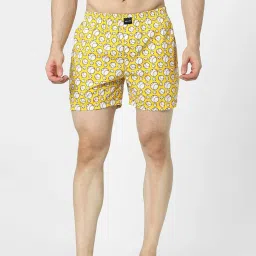 Jack & Jones Yellow Printed Boxers image 1