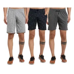 Vimal Jonney Multicolor Mid Rise Shorts (Pack of 3) image 1