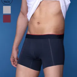 XYXX Multicolored Cotton Regular Fit Trunks - Pack Of 3 image 1