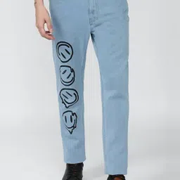 Forever 21 Blue Mid Waist Straight Fit Regular Length Jeans-picture-32