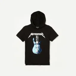 Fame Forever By Lifestyle Black Cotton Regular Fit Printed T-Shirt-picture-12