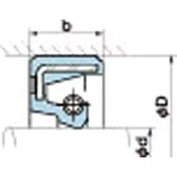 NOK 12 mm Thickness Acrylic Rubber Oil Seal, SC456812-A image 2