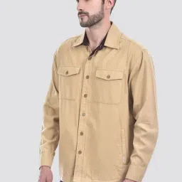 Numero Uno Khaki Cotton Regular Fit Shirt image 3