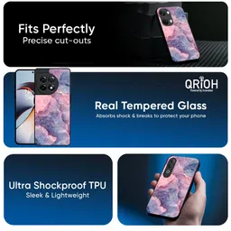 QRIOH Marble Veil Geometric Printed OnePlus 11R 5G Silicone Mobile Back Case image 4