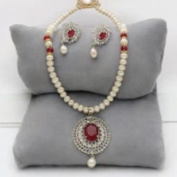 Sri Jagdamba Pearls Darsh Pearl Necklace Set-picture-32