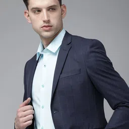 Park Avenue Checked Neo Fit Single-Breasted Formal Blazer-picture-17