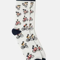 Lindbergh White Self Design Socks image 1