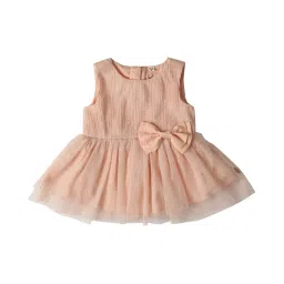 Allen Solly Junior Peach Embellished Dress image 1