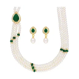 Sri Jagdamba Pearls Multicolored Alloy Necklace Set image 1