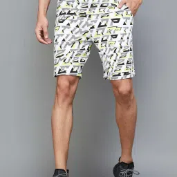 Fame Forever by Lifestyle White Regular Fit Printed Shorts image 1