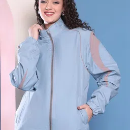 HERE&NOW Women Colourblocked Lightweight Sporty Jacket-picture-20
