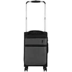 it luggage Debonair Black & Grey 8 Wheels Small Soft Cabin Trolley Bag - 34 cm-image-7