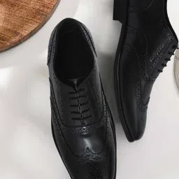 Woodland Men's Black Oxford Shoes image 1