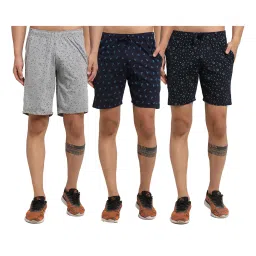 Vimal Jonney Multicolor Mid Rise Shorts (Pack of 3) image 1