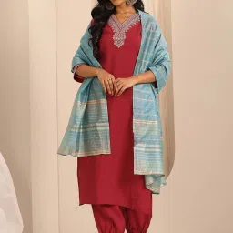 gerua by libas Libas Red Printed Kurta Sets image 1
