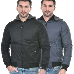 Lawman Pg3 Black & Blue Regular Fit Reversible Jacket image 1