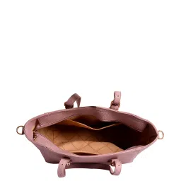 Lino Perros Pink Solid Medium Tote Handbag image 4