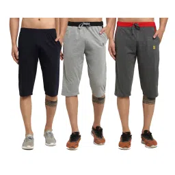 Vimal Jonney Multicolor Mid Rise Capri Shorts (Pack of 3) image 1