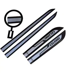 Auto Pearl Car Door Side Beading Moulding Black & Silver Compatible For Maruti Suzuki Celerio (Set of 4 Pcs) image 2