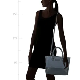 Woodland Blue Solid Large Handbag image 2