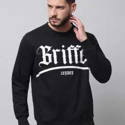GRIFFEL Black Round Neck Sweatshirt image 1