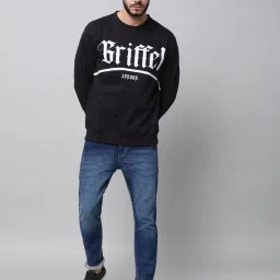 GRIFFEL Black Round Neck Sweatshirt image 5
