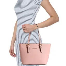 Lino Perros Pink Textured Medium Tote Handbag image 2