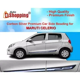 Auto Pearl Car Door Side Beading Moulding Black & Silver Compatible For Maruti Suzuki Celerio (Set of 4 Pcs) image 5
