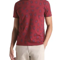 Simon Carter London Red Printed Slim Fit T-Shirt image 1