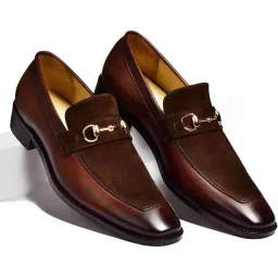 Luxoro Formello Men's MARTIN BORMAN Brown Loafers image 1