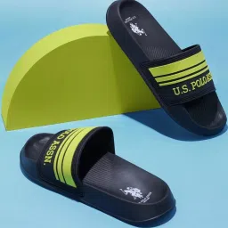 U.S. Polo Assn. Men's Nilsson Jet Black Slide Sandals image 1