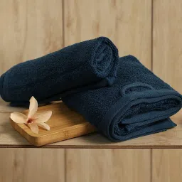 Monte Carlo Oslo Teal Cotton Printed Hand Towel - Set of 2 image 1